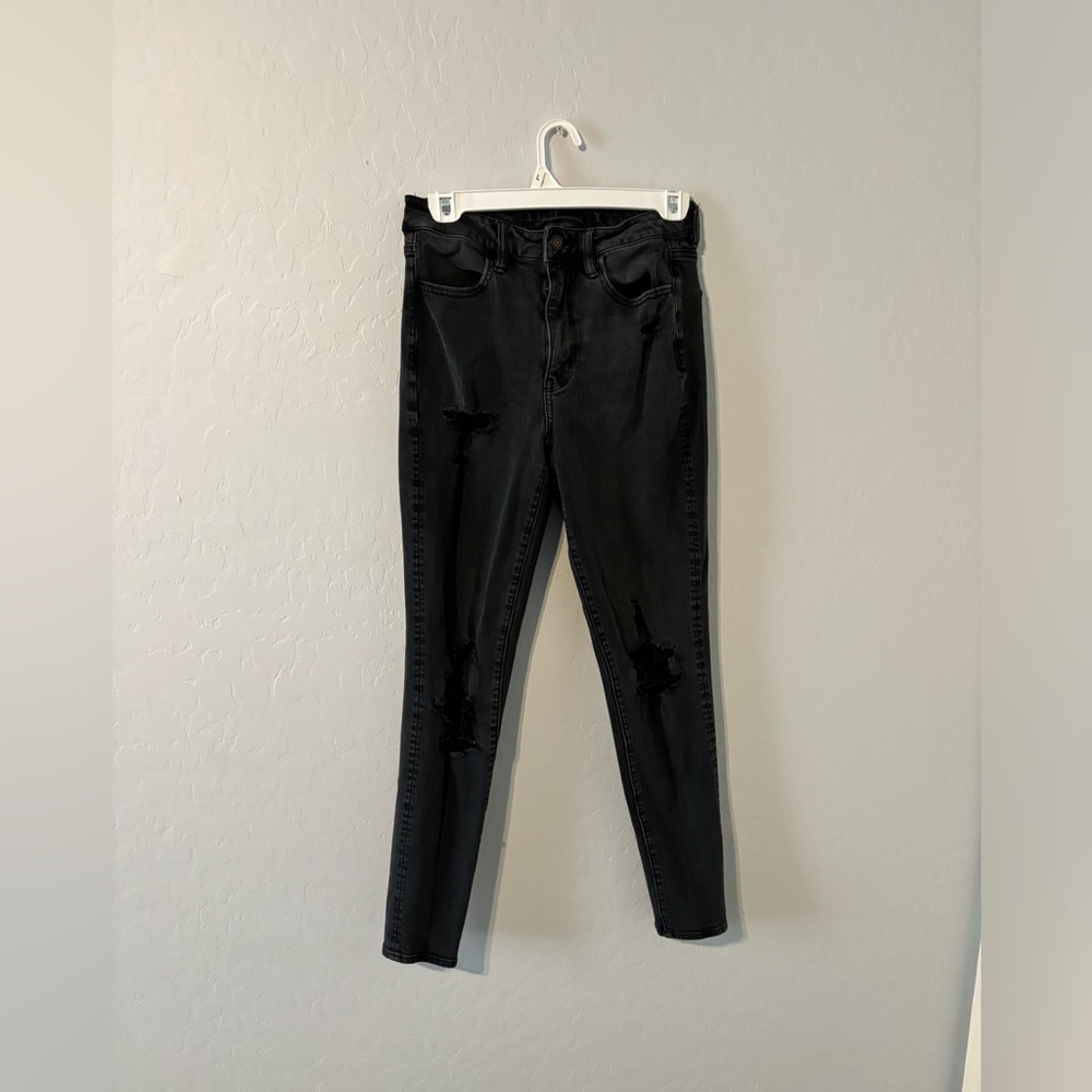 American Eagle ripped jeans, jeggings, black, size 6